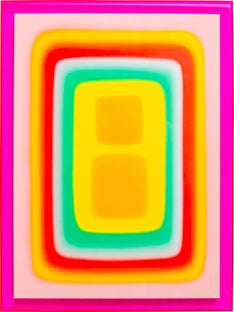 Slika sa ramom Square Shapes Coloure Orang 60x80cm – slika-1.