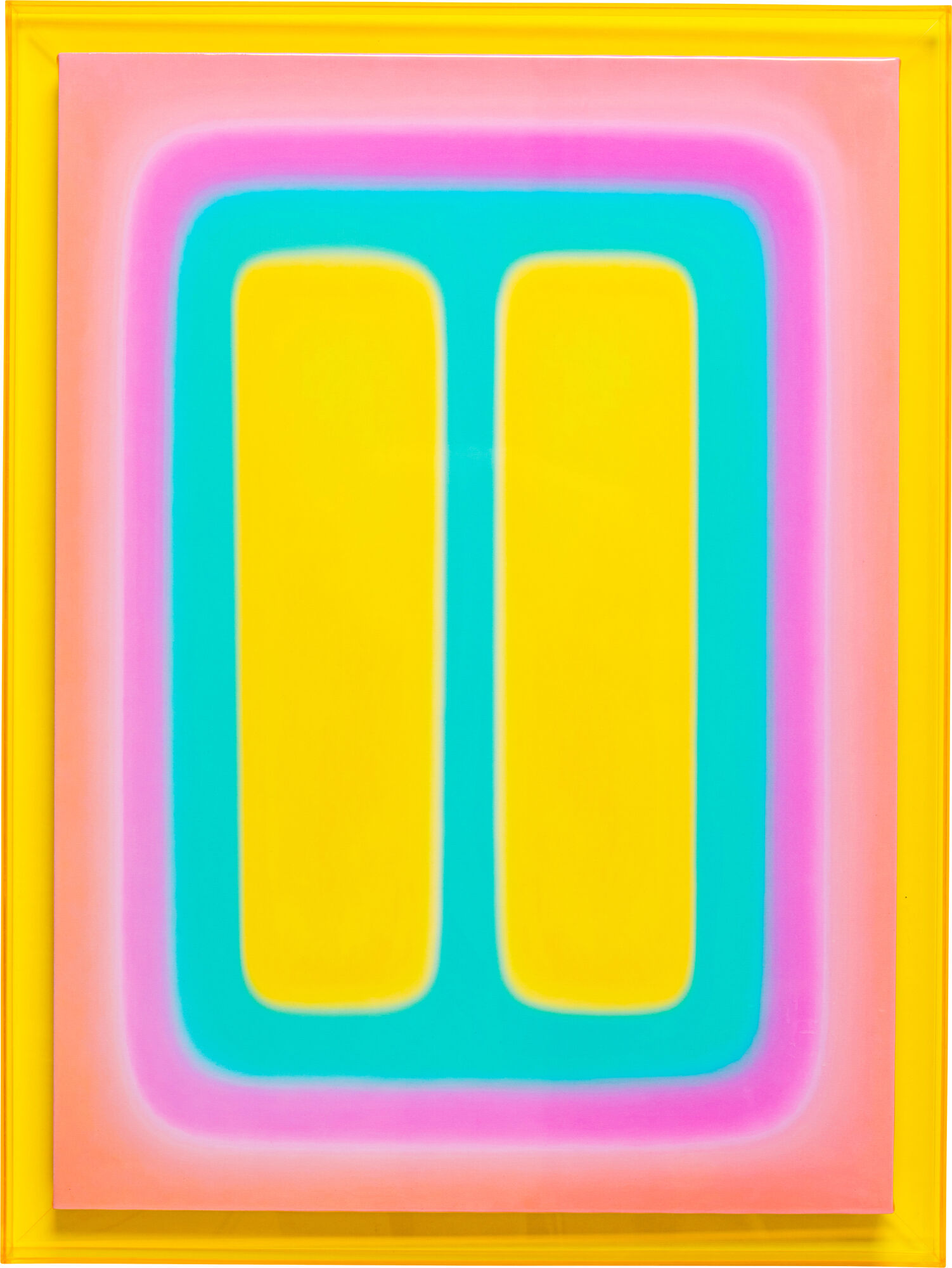 Slika sa ramom Square Shapes Yellow 60x80cm – slika-1.