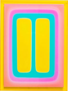 Slika sa ramom Square Shapes Yellow 60x80cm – slika-1.