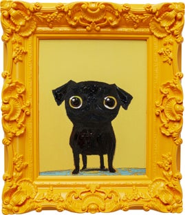 Obraz w ramie Sweet Dog Eyes 30x35cm – obraz-1