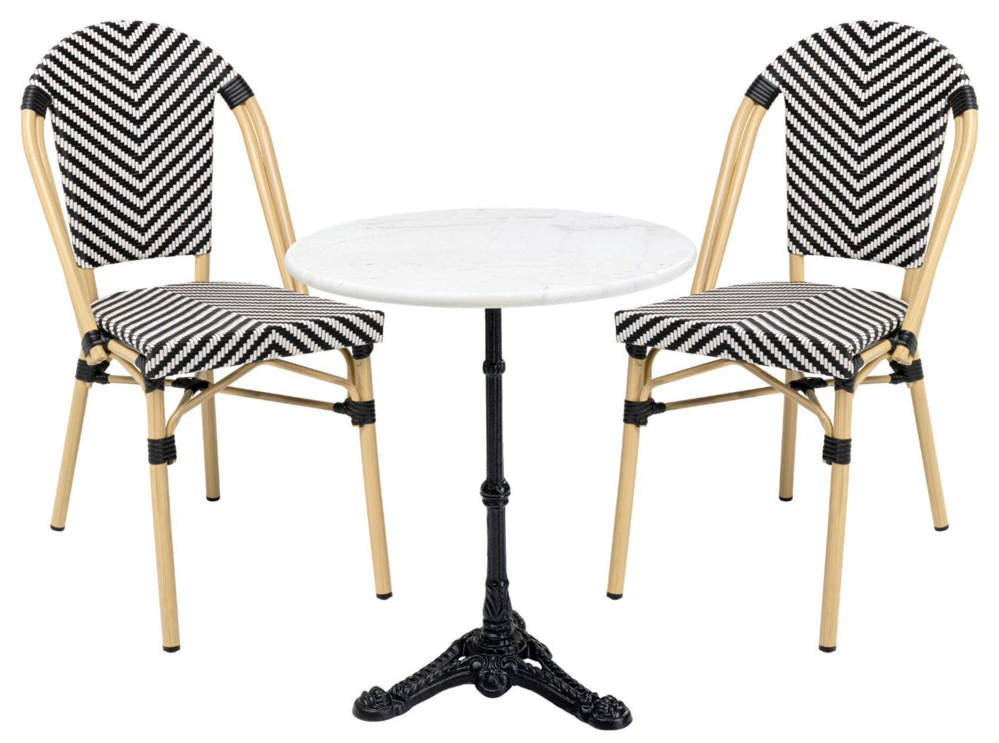 Zestaw ogrodowy French Bistro czarny (3/part) – obraz-1