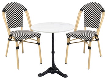 Zestaw ogrodowy French Bistro czarny (3/part) – obraz-1
