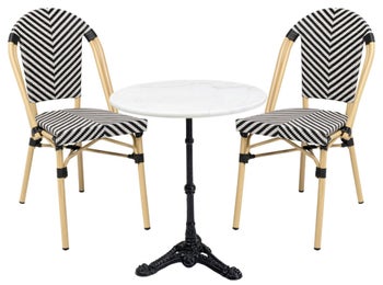 Trädgårdsgrupp French Bistro - Svart, 3 delar – bild-1.