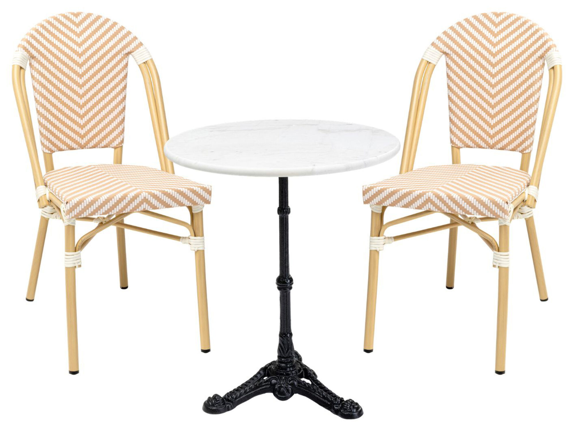 Zestaw ogrodowy French Bistro kremowy (3/part) – obraz-1