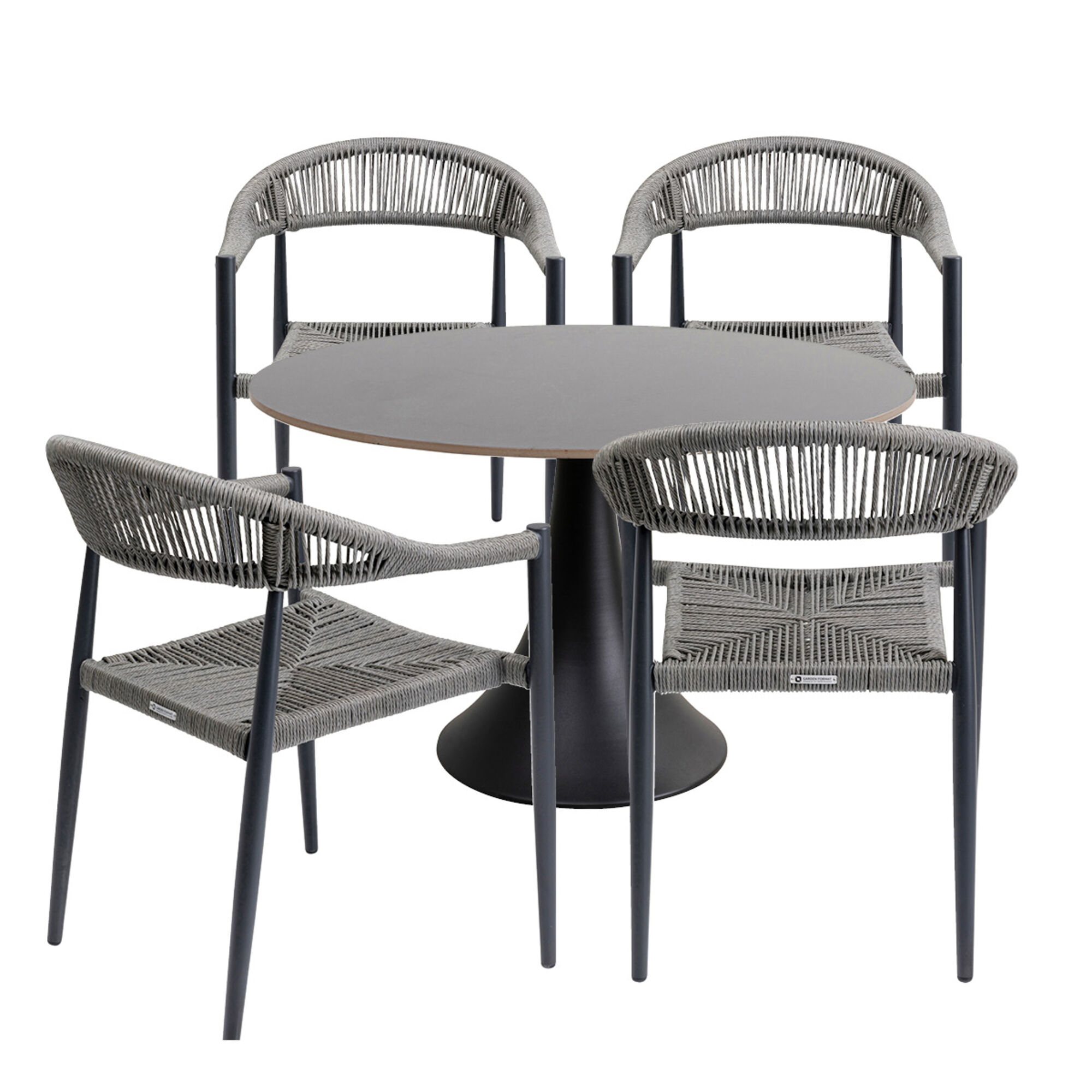 Vrtni set Palma Possibilita Ø120cm Grey 5/Set – slika-1.