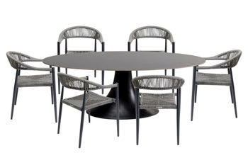 Baštenski nameštaj Palma Possibilita 220cm Grey 7/Set – slika-1.