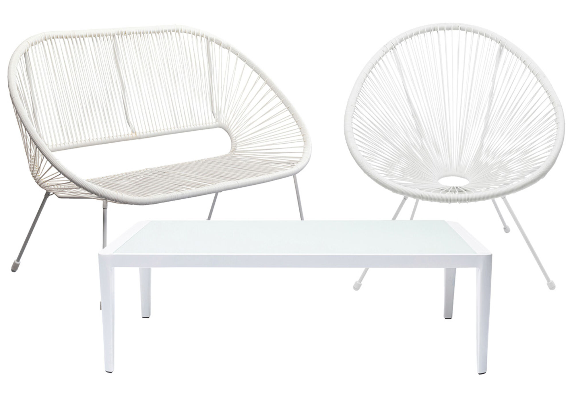 Acapulco Mono puutarhasetti, valkoinen – kuva-1.