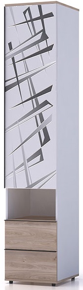 Гардероб еднокрил Brooklyn мод.52 -  с принт – изображение-1