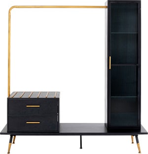 Dulap cu sertare La Gomera170x180 cm negru/auriu – imagine-1.