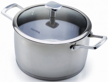 Garnek wysoki z pokrywą Accordo 8 L srebrny – obraz-1