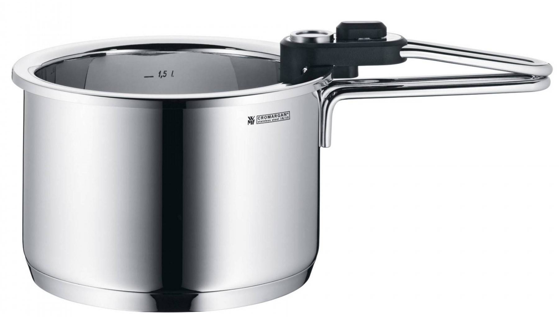 Garnek z wyjmowanym wkładem i termometrem srebrny – obraz-1