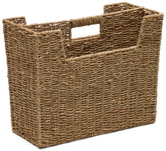 Gazetnik naturalny z uchwytem trawa morska 43x33 cm – obraz-1