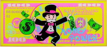 Bilde med Ramme Graffiti Money 70x160 cm – bilde-1.
