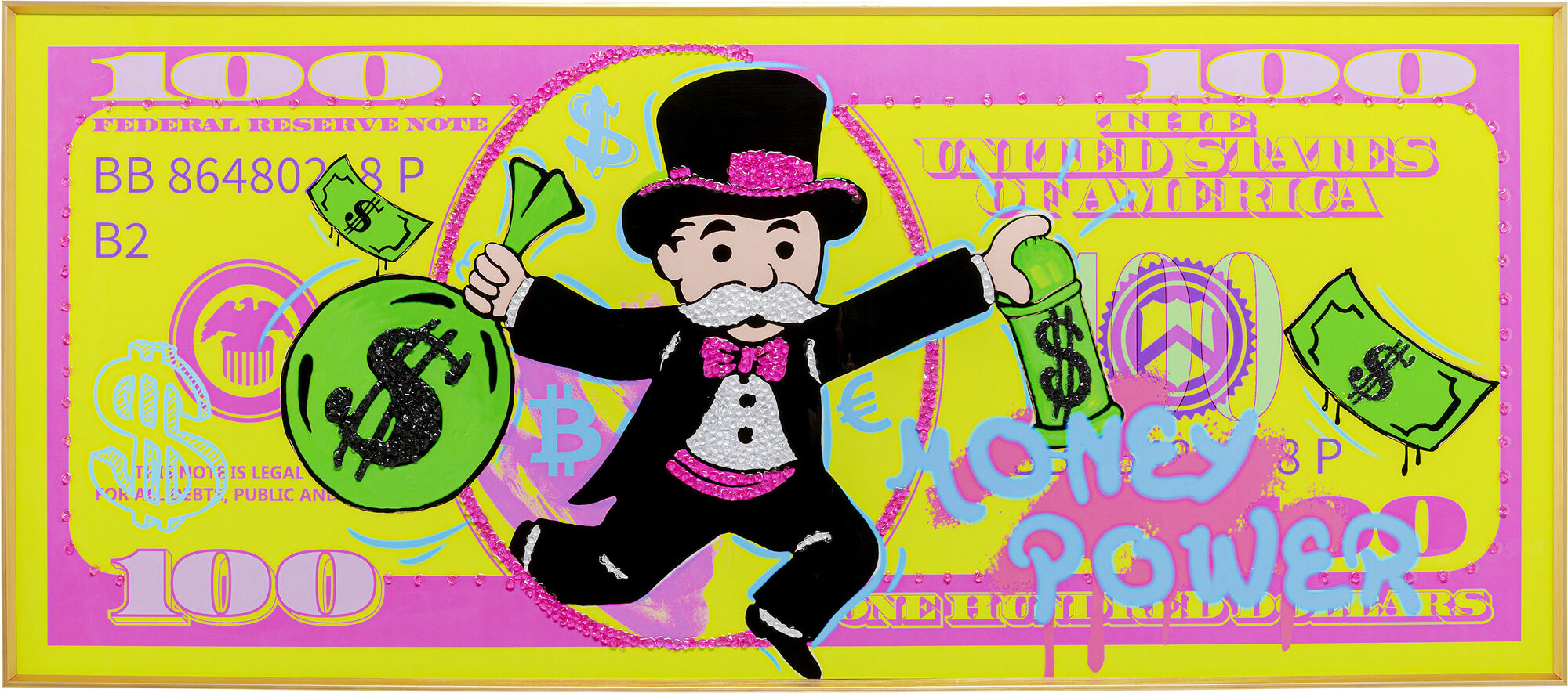 Graffiti Money Keretes Kép 70x160cm – kép-1.