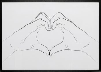 Bilde med Ramme Heart Hands 103x73 cm – bilde-1.