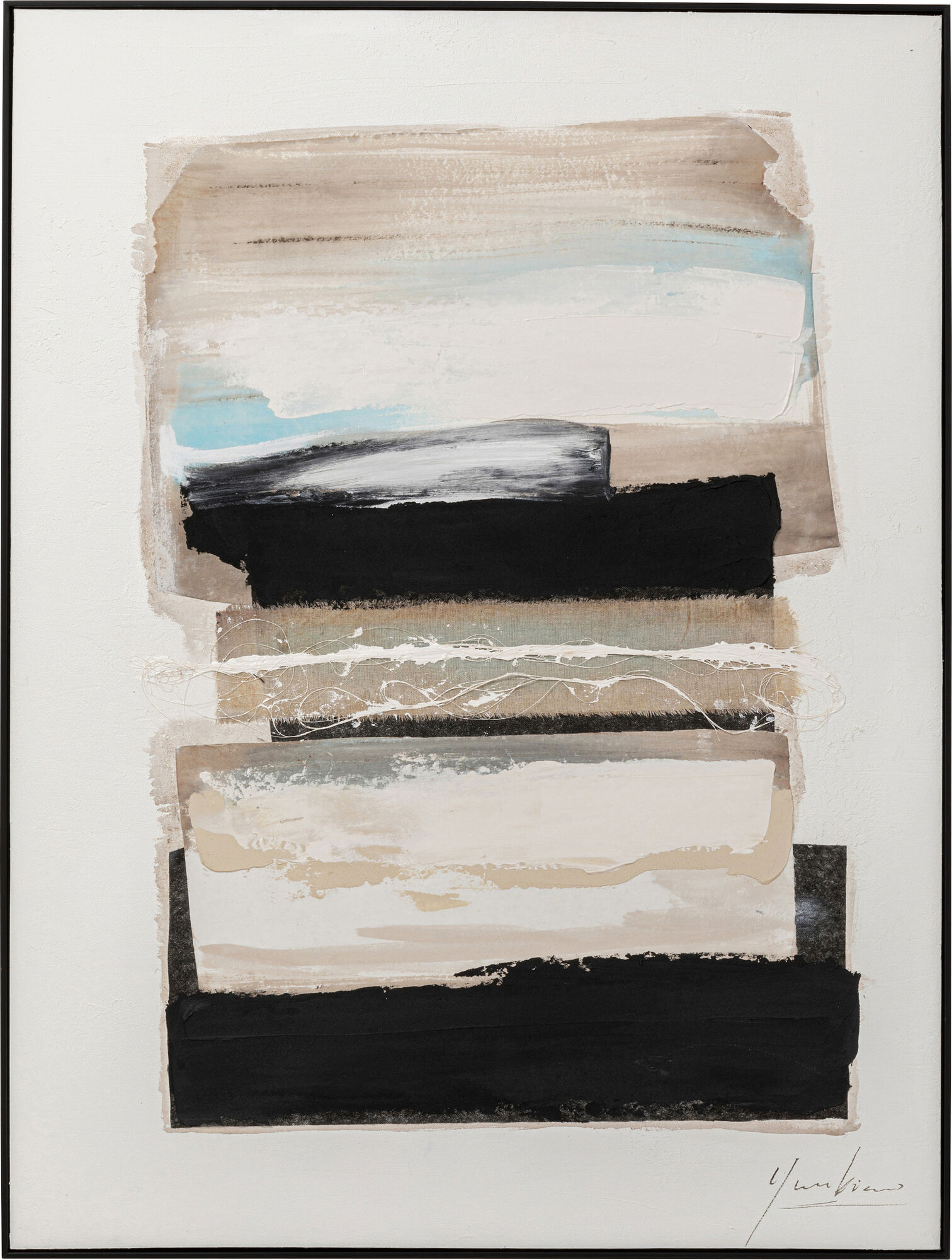 Cuadro enmarcado Lontano Beige 90x120cm – Imagen-1.