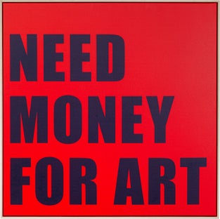 Bilde med Ramme Need Money 80x80 cm – bilde-1.