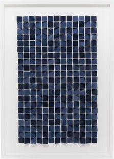 Obraz Origami niebieski 74x104cm – obraz-1
