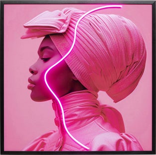 Rama foto Roz Woman LED 80x80 cm – imagine-1.