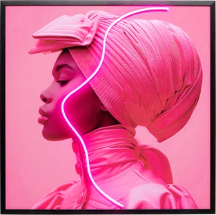 Bilde med Ramme rosa Woman LED 80x80 cm – bilde-1.