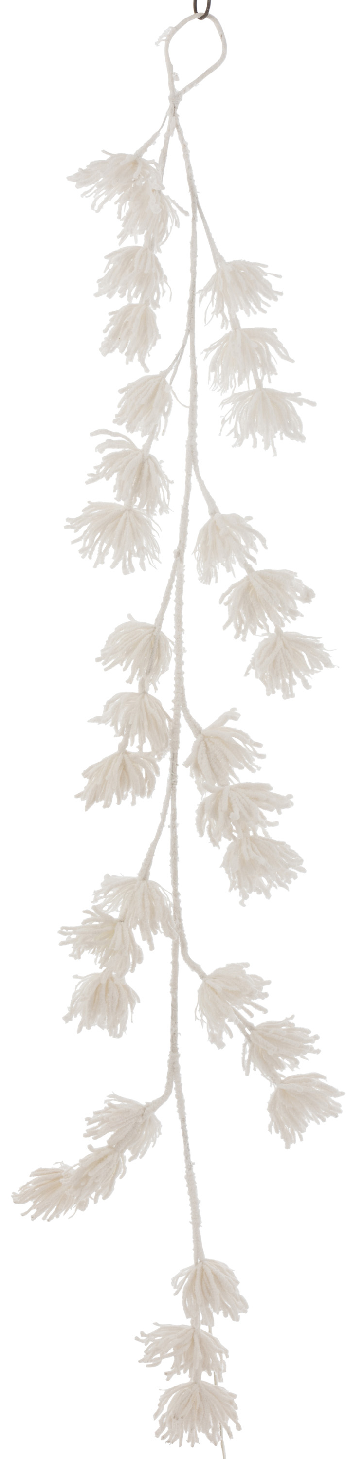 Girlanda z tworzywa sztucznego biała 153 cm – obraz-1