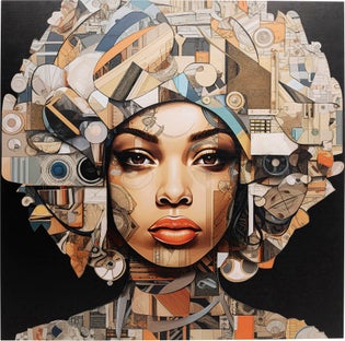 Glastavla 3D Art Geo Woman, 80×80 cm – bild-1.