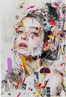 Stiklinis paveikslas Artsy Portrait Side 80x120cm – paveikslėlis-1.