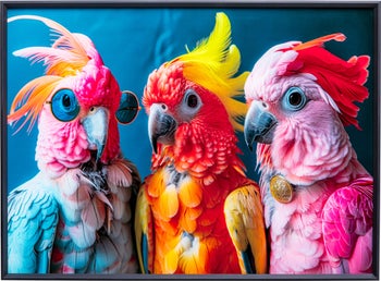 Slika na staklu Cockatoo Chatter 70x50cm – slika-1.