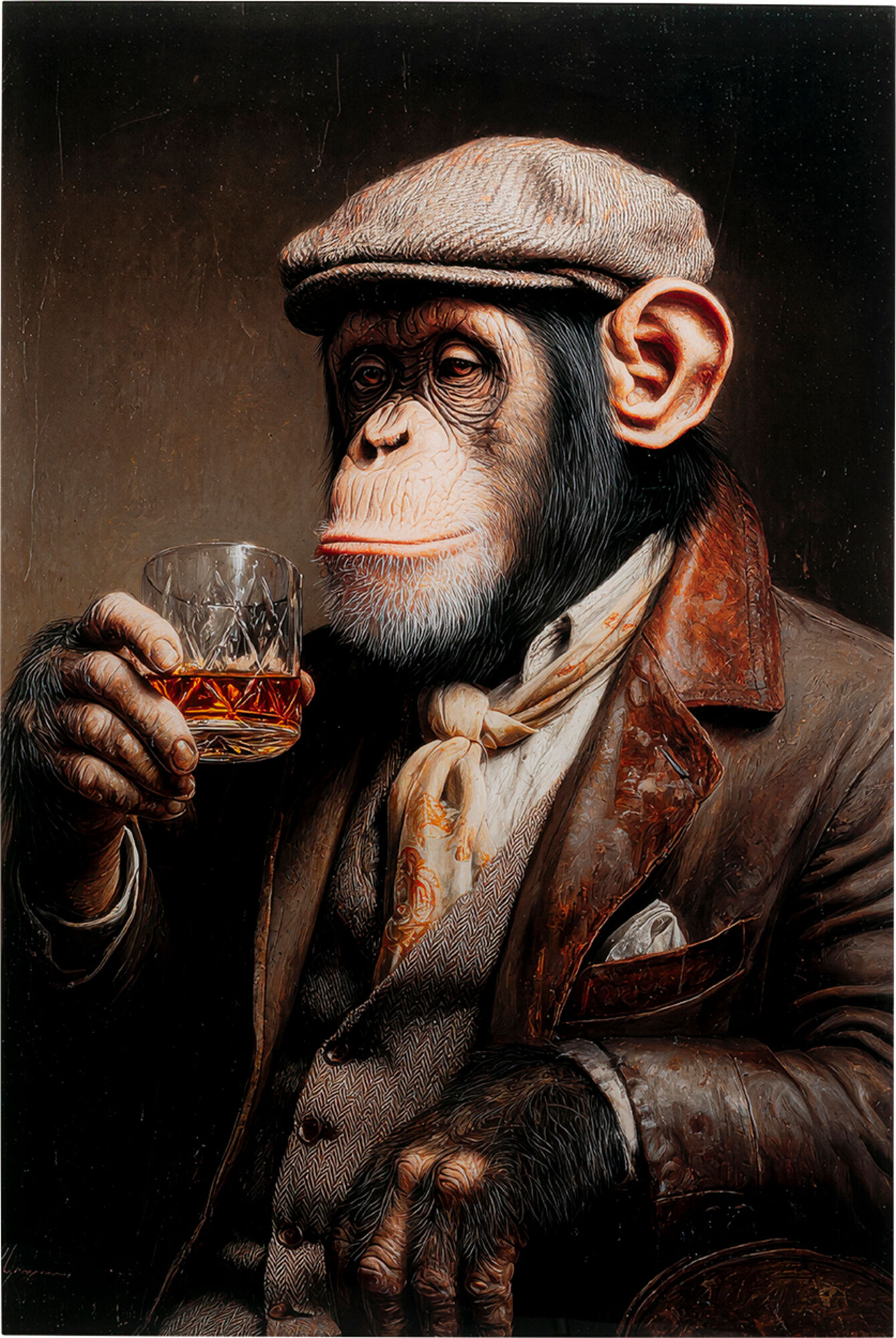 Cuadro cristal Mister Animal Whisky 80x120cm – Imagen-1.