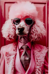 Slika na staklu Pink Poodle 80x120cm – slika-1.