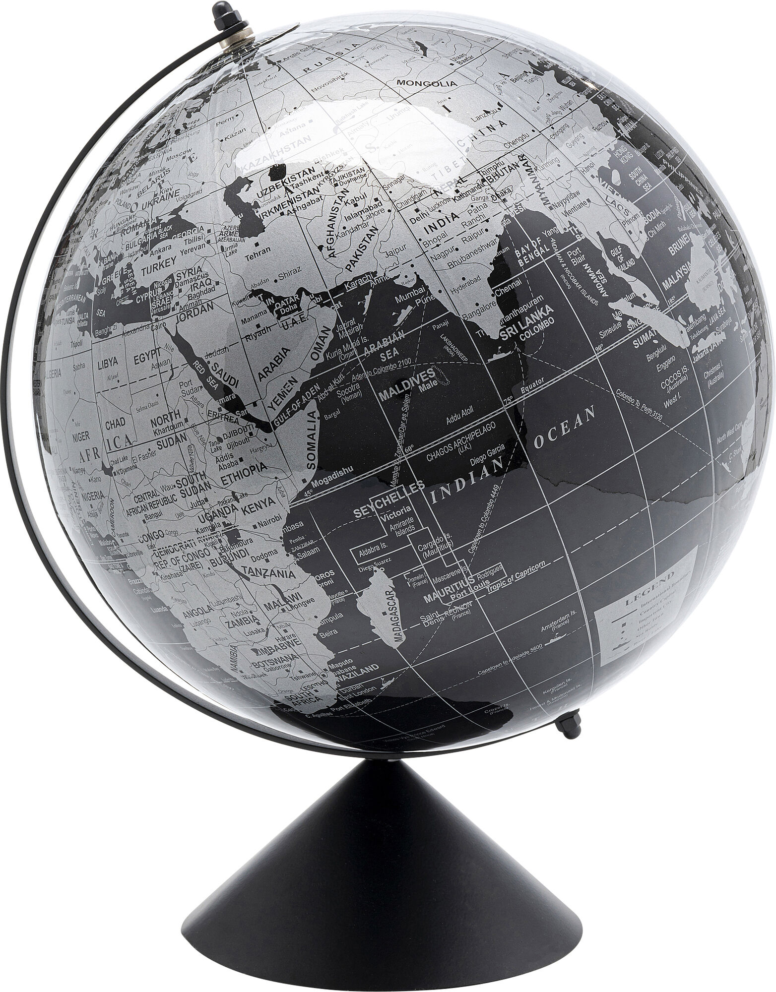 Objeto deco Globe Top negro 40cm – Imagen-1.