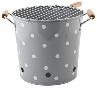 Grill w kształcie wiaderka szary Ø23x25 cm – obraz-1