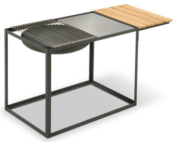 Grill metalowy czarny 130x70 cm – obraz-1