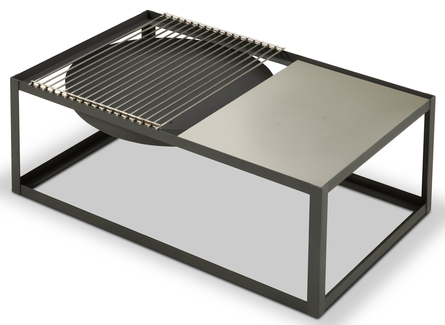 Grill metalowy czarny 90x35 cm – obraz-1