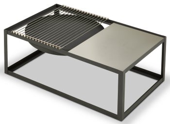 Grill metalowy czarny 90x35 cm – obraz-1