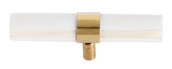 Haczyk metalowy biało-złoty 10 cm – obraz-1