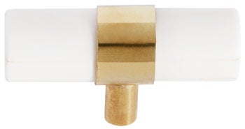 Haczyk metalowy biało-złoty 6 cm – obraz-1