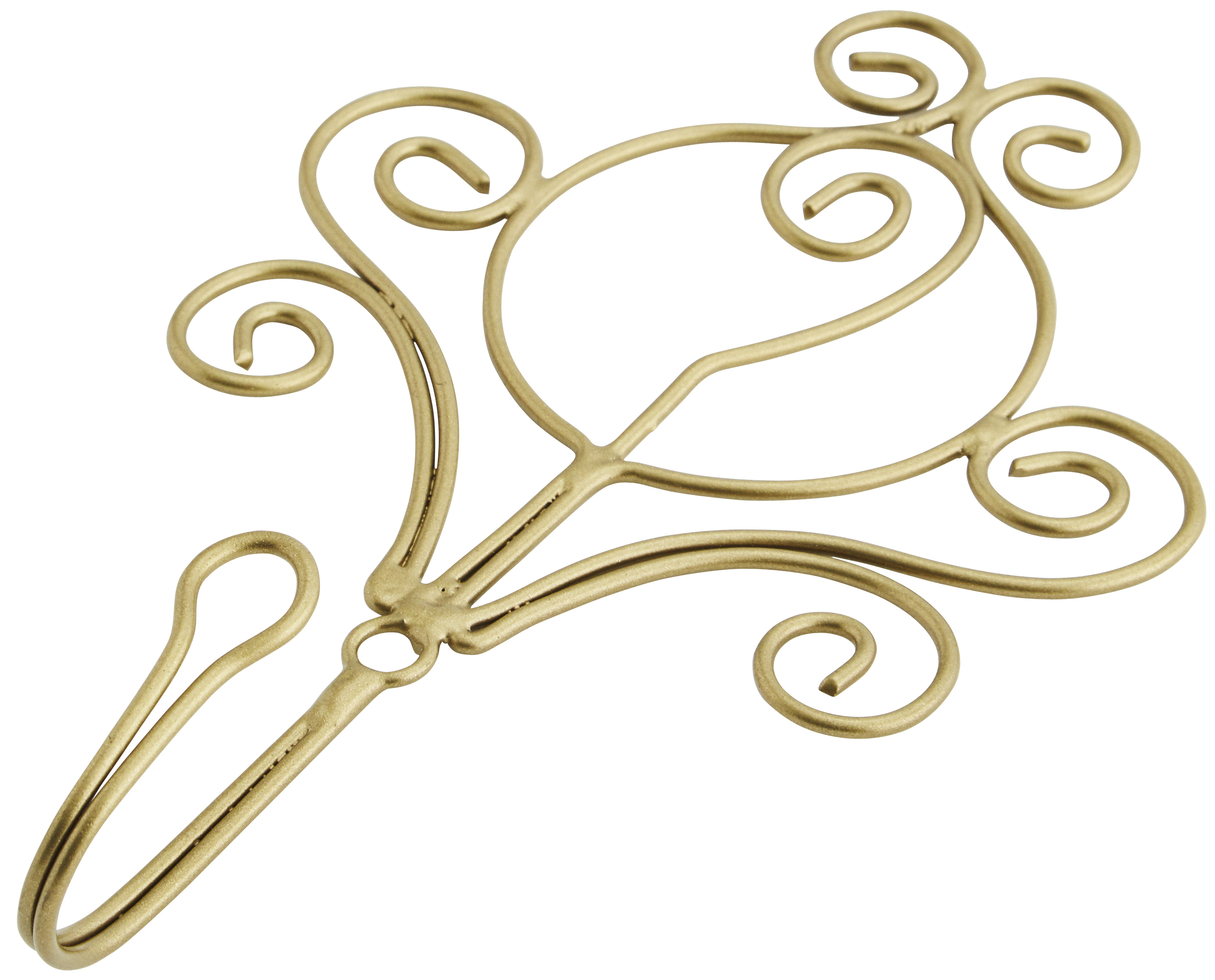 Haczyk z żelaza 10x16 cm wykończenie mosiężne – obraz-1