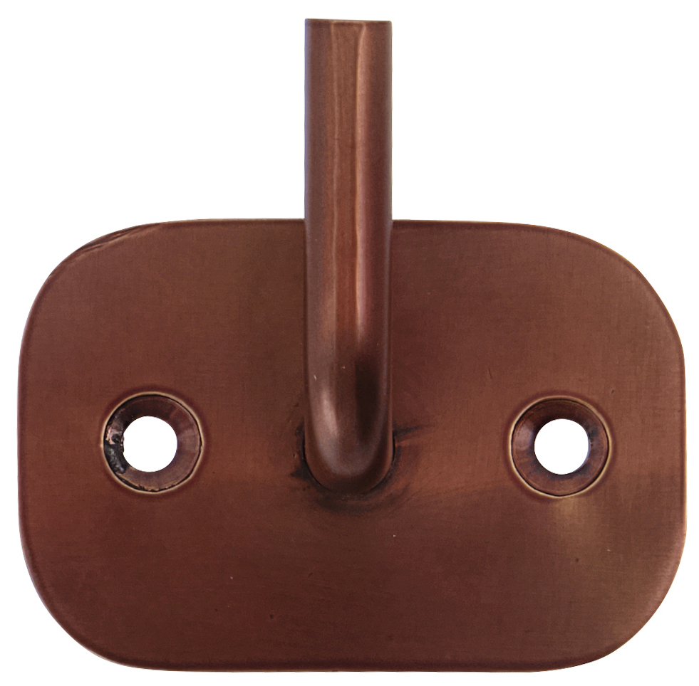 Haczyk ze stali nierdzewnej 6x4 cm - brązowy mosiężny – obraz-1