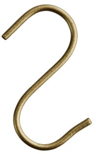 Haczyk S-Hook 4x9 cm antyczny mosiądz – obraz-1