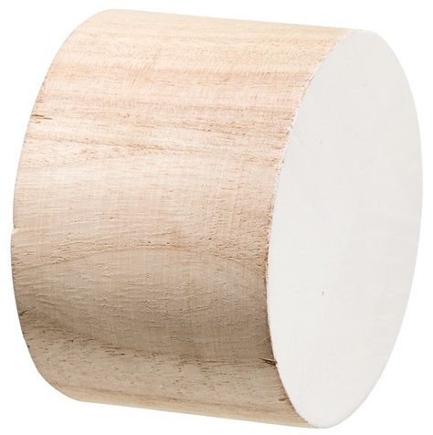 Haczyk drewniany biały Ø7 cm – obraz-1