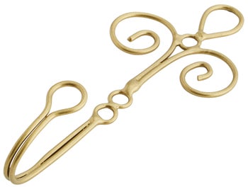 Haczyk metalowy złoty 6x13 cm – obraz-1