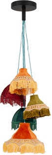 Lampa wisząca Saloon Fringes 5-lite – obraz-1