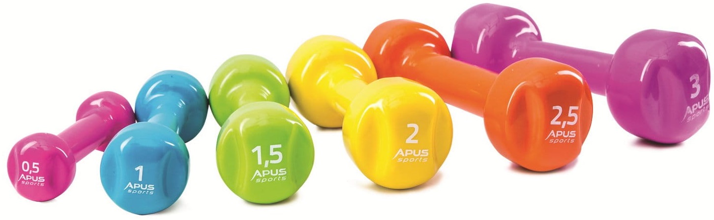 Hantle winylowe Helium 3 kg zestaw 2 szt. fioletowe – obraz-1