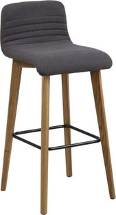 Hoker szary nogi drewniane 75 cm – obraz-1