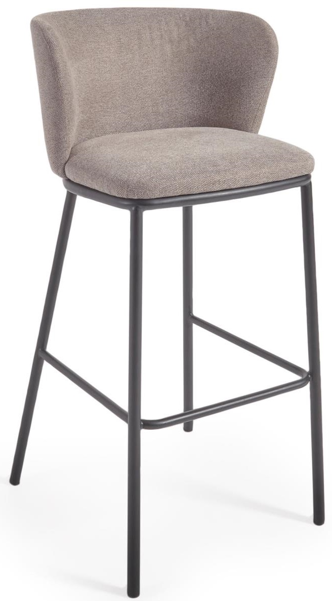 Hoker szenila jasnobrązowa - nogi stalowe czarne 48x102 cm – obraz-1