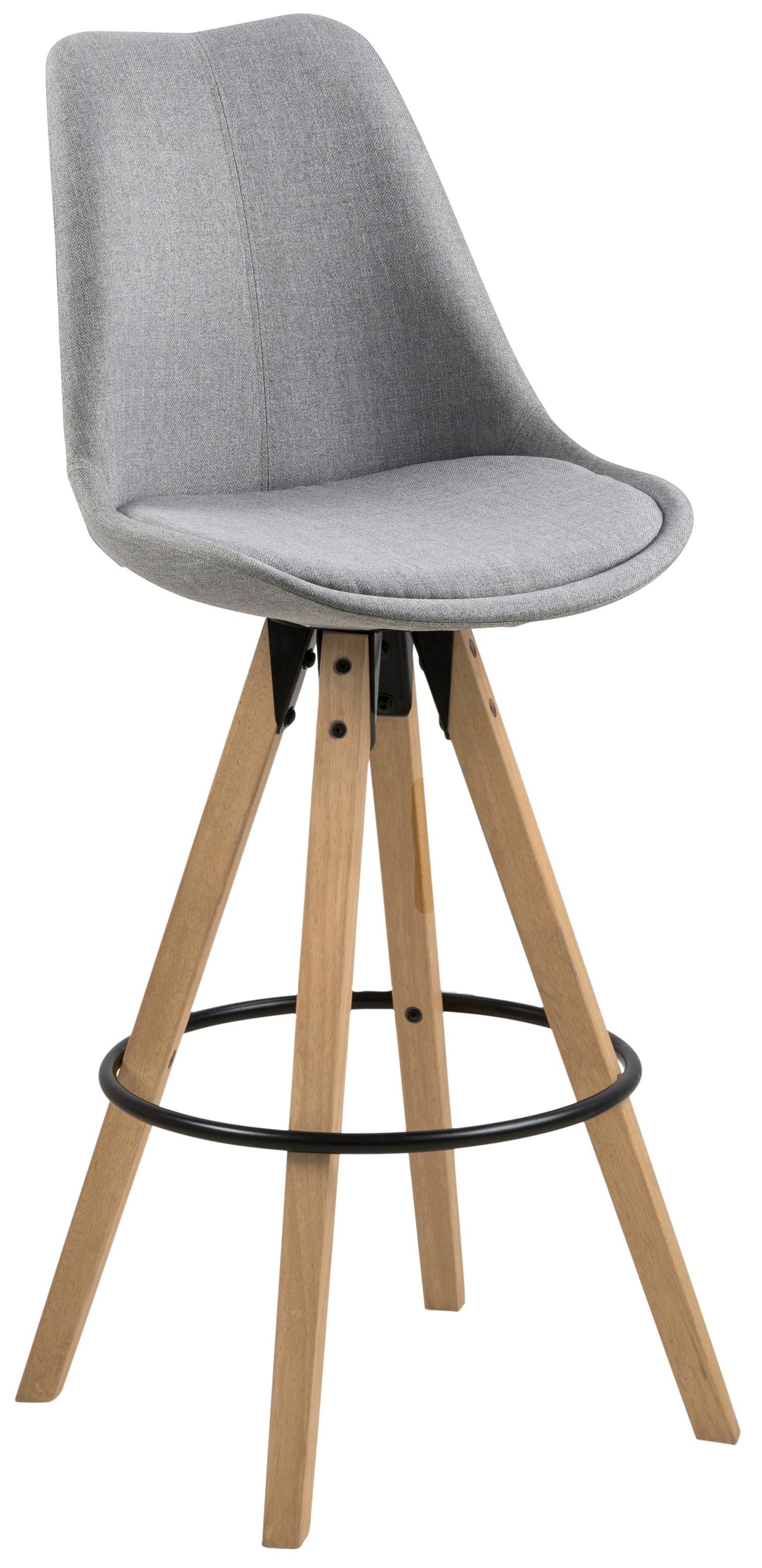 Hoker jasnoszary - nogi drewno kauczukowe naturalne 49x112 cm – obraz-1