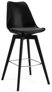 Hoker Gina Bess L czarny nogi czarne siedzisko ekoskóra – obraz-1