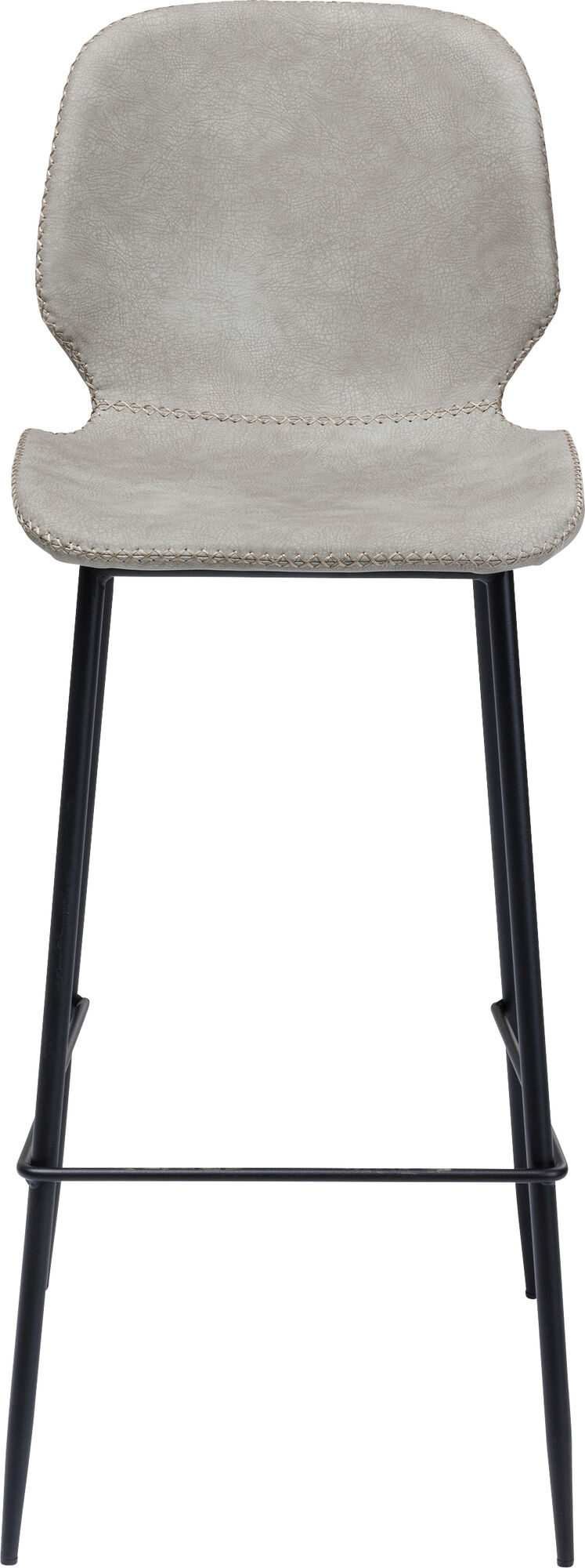 Hoker tapicerowany szary 76 cm – obraz-1