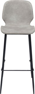Hoker tapicerowany szary 76 cm – obraz-1